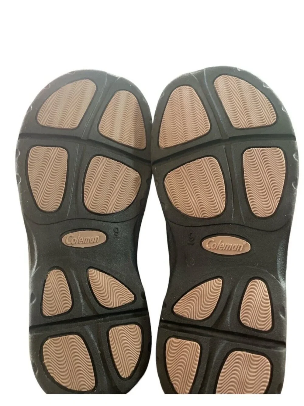 Coleman Men Faux Leather Slip On Sandal Shoe A14M37131 Dark Brown Size 9 new